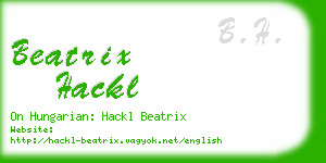 beatrix hackl business card